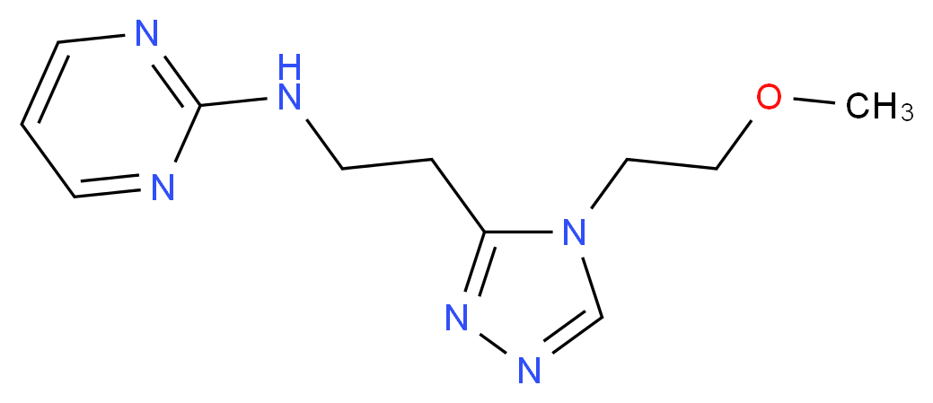 N-{2-[4-(2-methoxyethyl)-4H-1,2,4-triazol-3-yl]ethyl}pyrimidin-2-amine_Molecular_structure_CAS_)