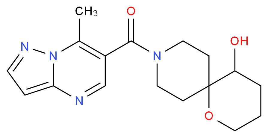 9-[(7-methylpyrazolo[1,5-a]pyrimidin-6-yl)carbonyl]-1-oxa-9-azaspiro[5.5]undecan-5-ol_Molecular_structure_CAS_)