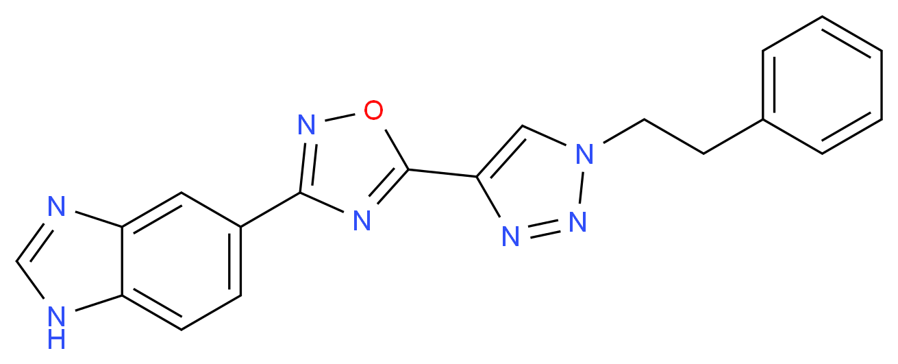 5-{5-[1-(2-phenylethyl)-1H-1,2,3-triazol-4-yl]-1,2,4-oxadiazol-3-yl}-1H-benzimidazole_Molecular_structure_CAS_)