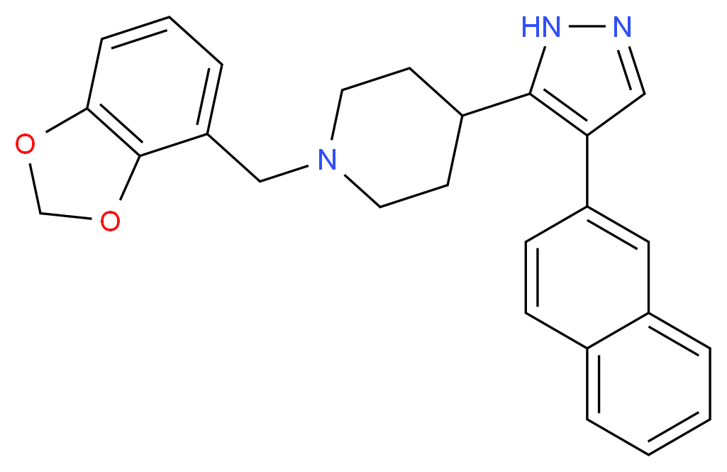 1-(1,3-benzodioxol-4-ylmethyl)-4-[4-(2-naphthyl)-1H-pyrazol-5-yl]piperidine_Molecular_structure_CAS_)