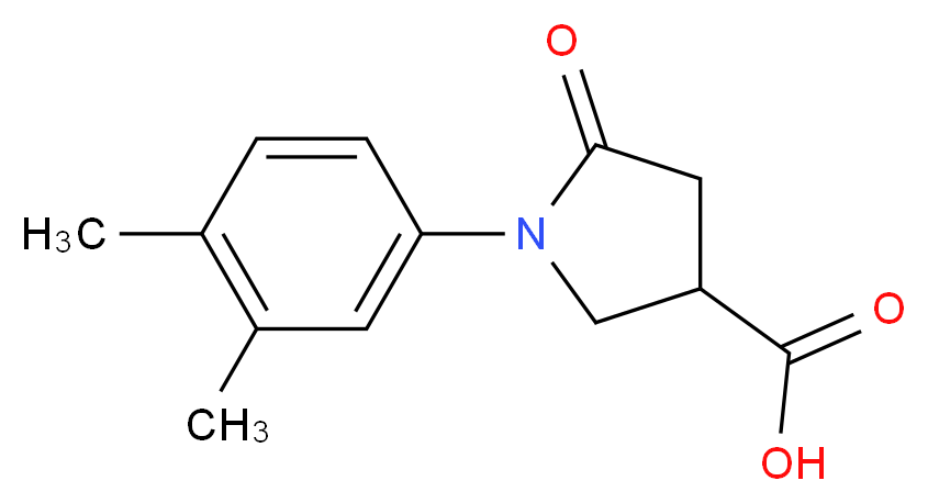 1-(3,4-Dimethyl-phenyl)-5-oxo-pyrrolidine-3-carboxylic acid_Molecular_structure_CAS_63674-65-7)