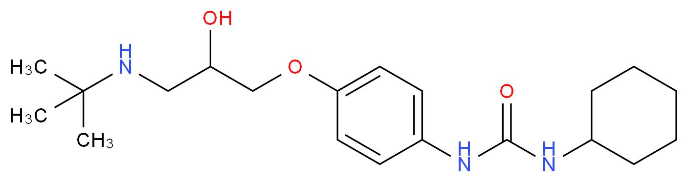 1-(4-(3-(tert-Butylamino)-2-hydroxypropoxy)phenyl)-3-cyclohexylurea_Molecular_structure_CAS_57460-41-0)