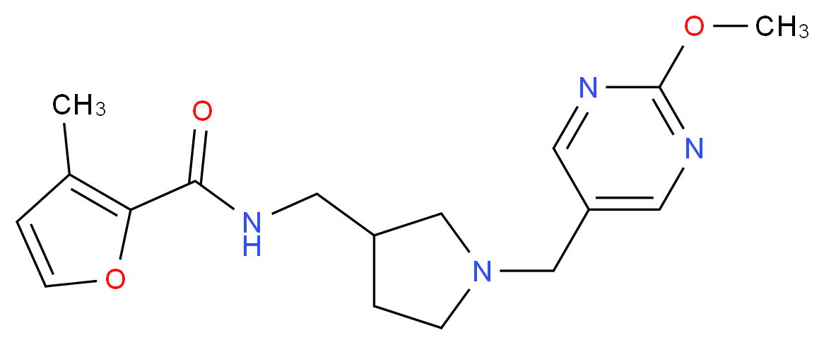 N-({1-[(2-methoxypyrimidin-5-yl)methyl]pyrrolidin-3-yl}methyl)-3-methyl-2-furamide_Molecular_structure_CAS_)