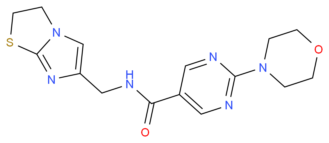 N-(2,3-dihydroimidazo[2,1-b][1,3]thiazol-6-ylmethyl)-2-morpholin-4-ylpyrimidine-5-carboxamide_Molecular_structure_CAS_)