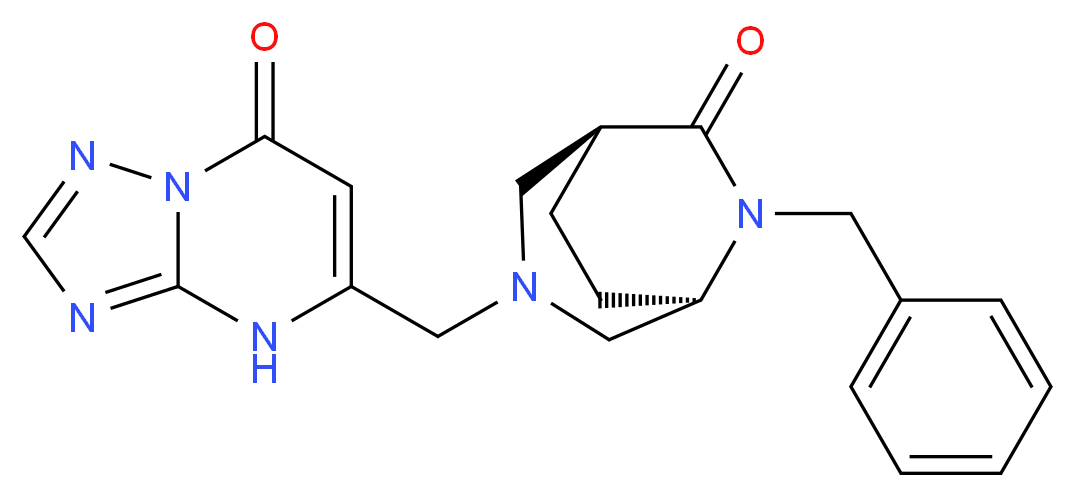 5-{[(1S*,5R*)-6-benzyl-7-oxo-3,6-diazabicyclo[3.2.2]non-3-yl]methyl}[1,2,4]triazolo[1,5-a]pyrimidin-7(4H)-one_Molecular_structure_CAS_)