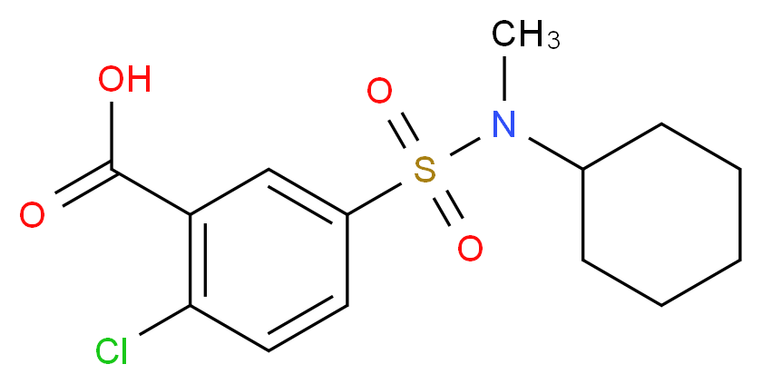 2-chloro-5-{[cyclohexyl(methyl)amino]sulfonyl}benzoic acid_Molecular_structure_CAS_)