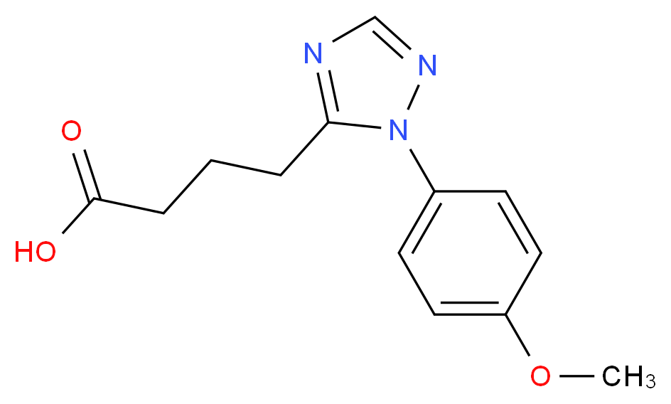 4-[1-(4-methoxyphenyl)-1H-1,2,4-triazol-5-yl]butanoic acid_Molecular_structure_CAS_)