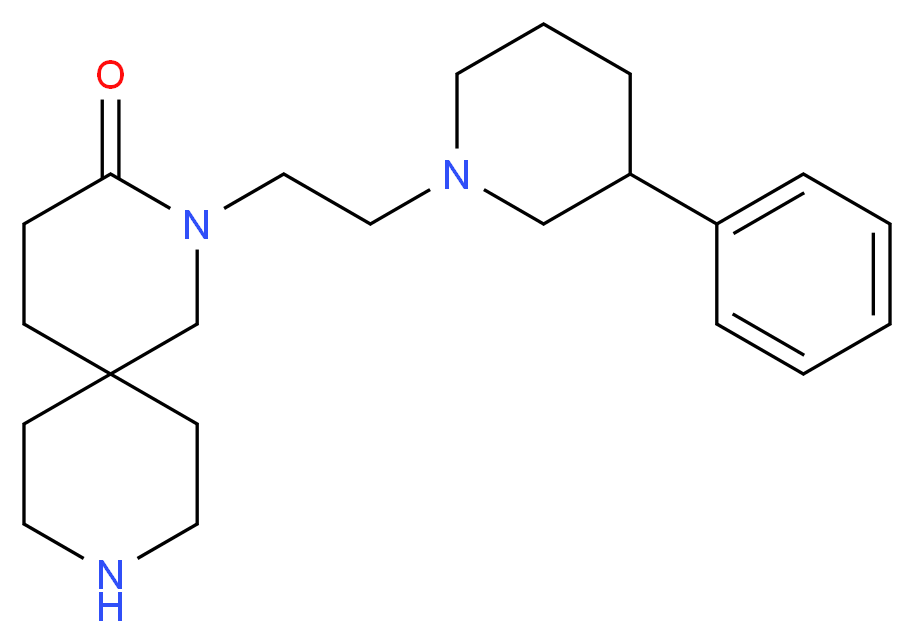 2-[2-(3-phenylpiperidin-1-yl)ethyl]-2,9-diazaspiro[5.5]undecan-3-one_Molecular_structure_CAS_)