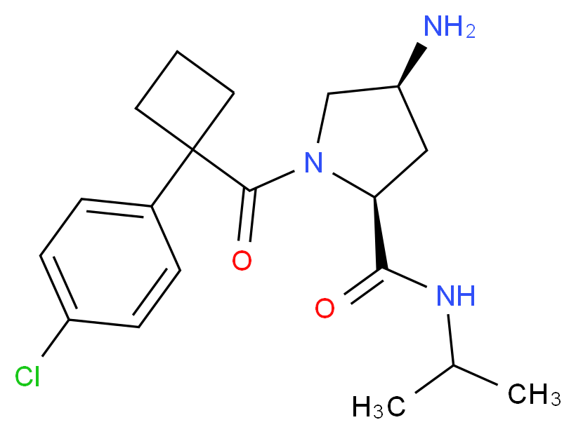 (2S,4S)-4-amino-1-{[1-(4-chlorophenyl)cyclobutyl]carbonyl}-N-isopropylpyrrolidine-2-carboxamide_Molecular_structure_CAS_)