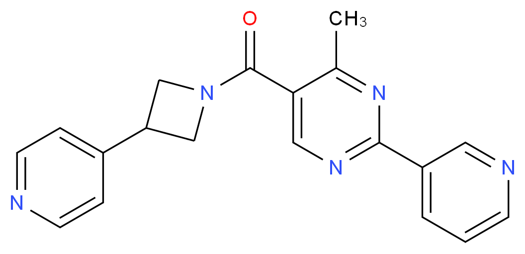 4-methyl-2-(3-pyridinyl)-5-{[3-(4-pyridinyl)-1-azetidinyl]carbonyl}pyrimidine_Molecular_structure_CAS_)