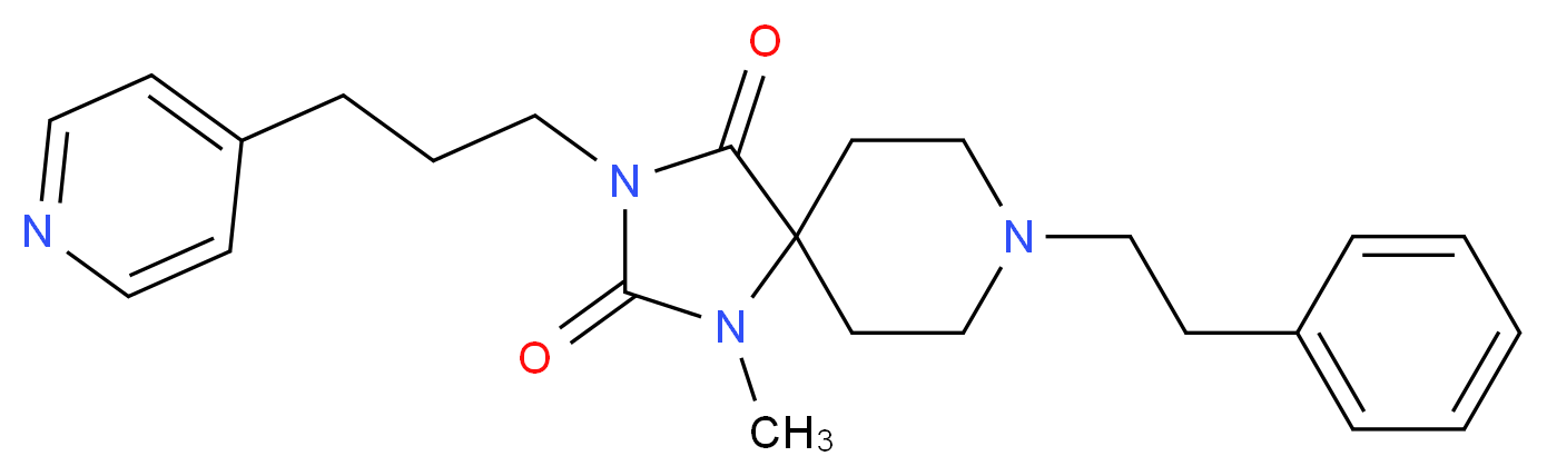1-methyl-8-(2-phenylethyl)-3-[3-(4-pyridinyl)propyl]-1,3,8-triazaspiro[4.5]decane-2,4-dione_Molecular_structure_CAS_)