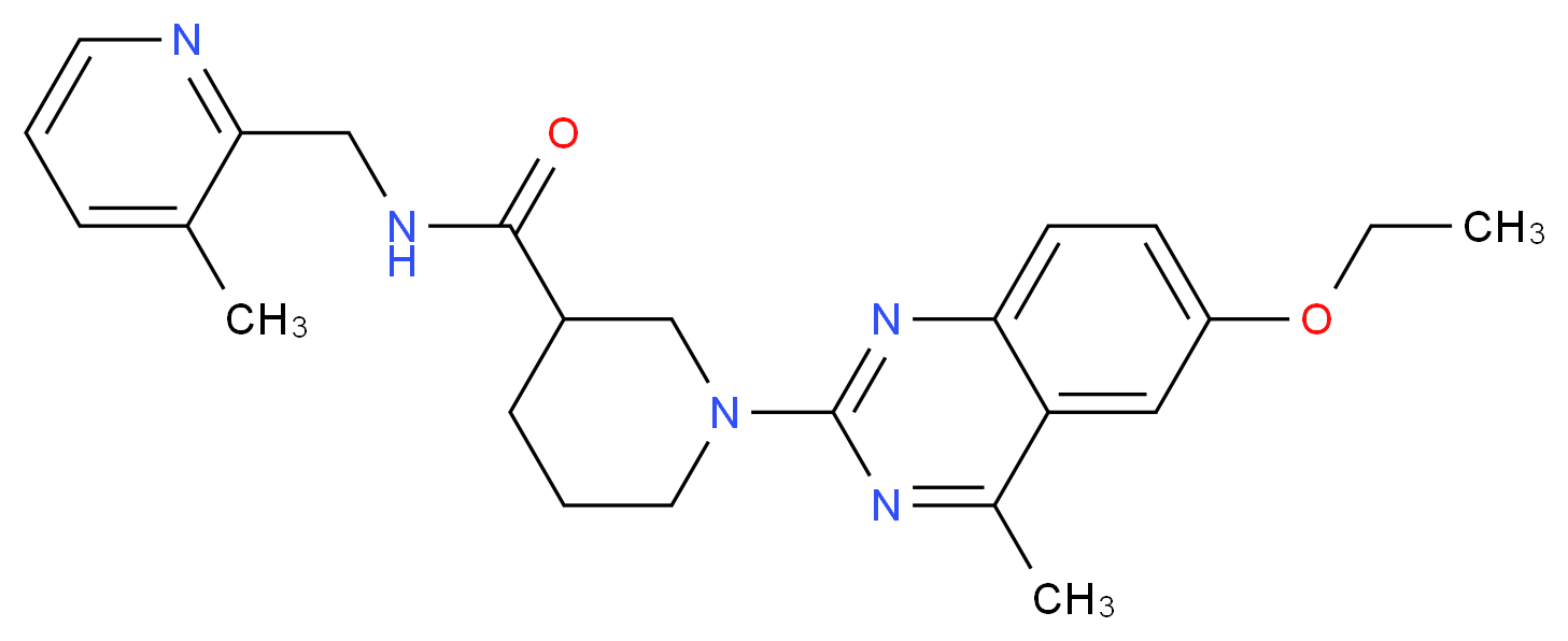 1-(6-ethoxy-4-methyl-2-quinazolinyl)-N-[(3-methyl-2-pyridinyl)methyl]-3-piperidinecarboxamide_Molecular_structure_CAS_)