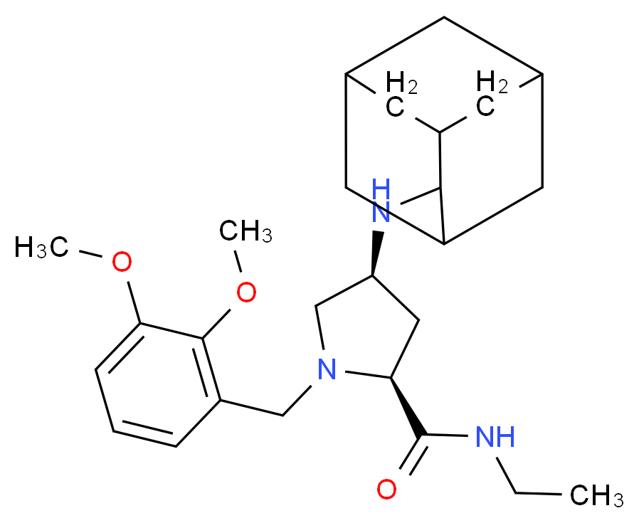 (4S)-4-(2-adamantylamino)-1-(2,3-dimethoxybenzyl)-N-ethyl-L-prolinamide_Molecular_structure_CAS_)