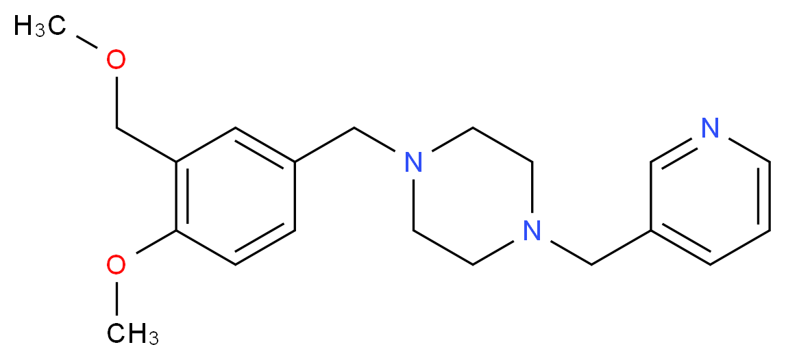 1-[4-methoxy-3-(methoxymethyl)benzyl]-4-(pyridin-3-ylmethyl)piperazine_Molecular_structure_CAS_)