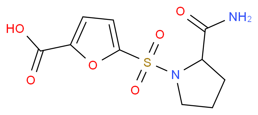 5-{[2-(aminocarbonyl)pyrrolidin-1-yl]sulfonyl}-2-furoic acid_Molecular_structure_CAS_)