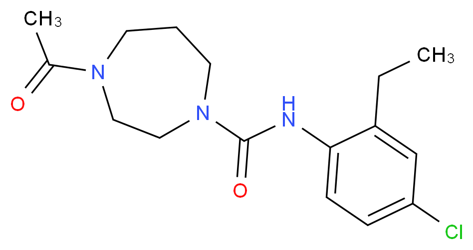 4-acetyl-N-(4-chloro-2-ethylphenyl)-1,4-diazepane-1-carboxamide_Molecular_structure_CAS_)