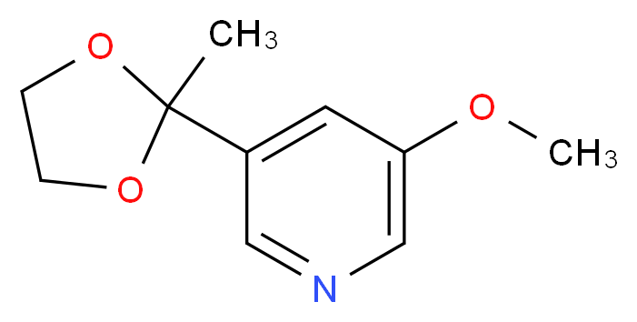 3-Methoxy-5-(2-methyl-1,3-dioxolan-2-yl)pyridine_Molecular_structure_CAS_)