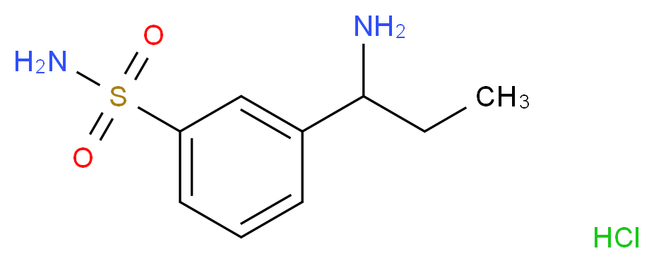 3-(1-aminopropyl)benzene-1-sulfonamide hydrochloride_Molecular_structure_CAS_)
