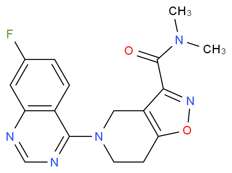 5-(7-fluoroquinazolin-4-yl)-N,N-dimethyl-4,5,6,7-tetrahydroisoxazolo[4,5-c]pyridine-3-carboxamide_Molecular_structure_CAS_)