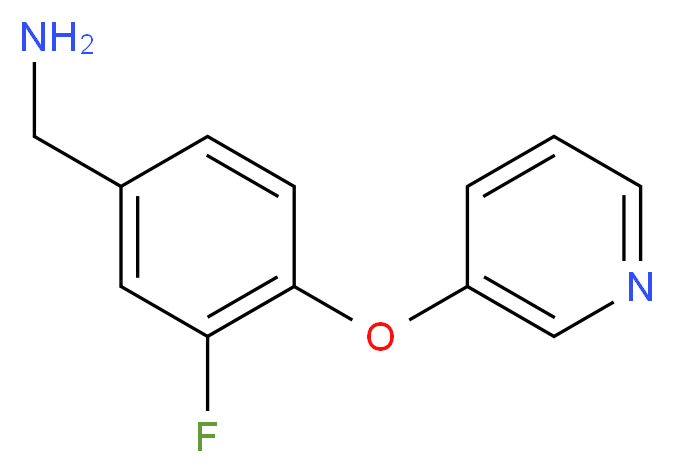 [3-fluoro-4-(pyridin-3-yloxy)phenyl]methanamine_Molecular_structure_CAS_)