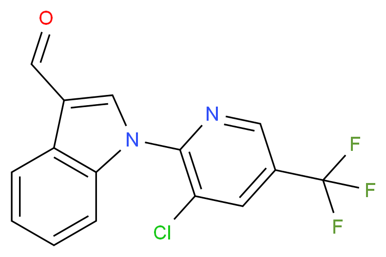 1-[3-Chloro-5-(trifluoromethyl)-2-pyridinyl]-1H-indole-3-carbaldehyde_Molecular_structure_CAS_)