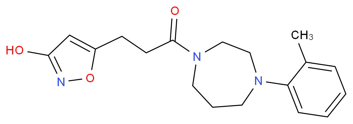 5-{3-[4-(2-methylphenyl)-1,4-diazepan-1-yl]-3-oxopropyl}-3-isoxazolol_Molecular_structure_CAS_)