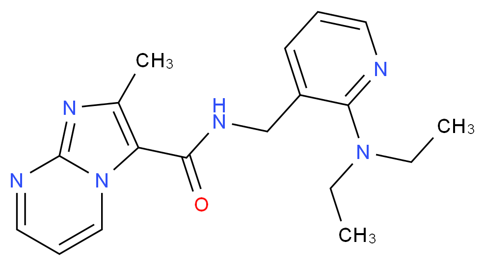 N-{[2-(diethylamino)-3-pyridinyl]methyl}-2-methylimidazo[1,2-a]pyrimidine-3-carboxamide_Molecular_structure_CAS_)