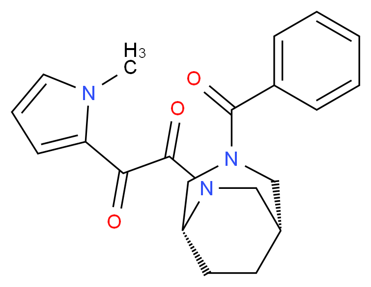 2-[(1S*,5R*)-3-benzoyl-3,6-diazabicyclo[3.2.2]non-6-yl]-1-(1-methyl-1H-pyrrol-2-yl)-2-oxoethanone_Molecular_structure_CAS_)