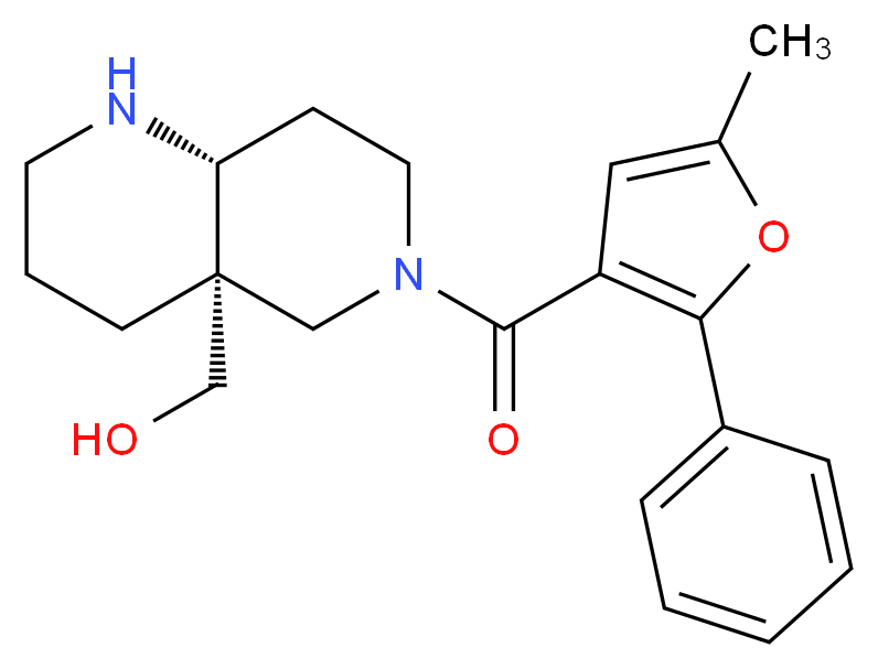 [(4aS*,8aR*)-6-(5-methyl-2-phenyl-3-furoyl)octahydro-1,6-naphthyridin-4a(2H)-yl]methanol_Molecular_structure_CAS_)