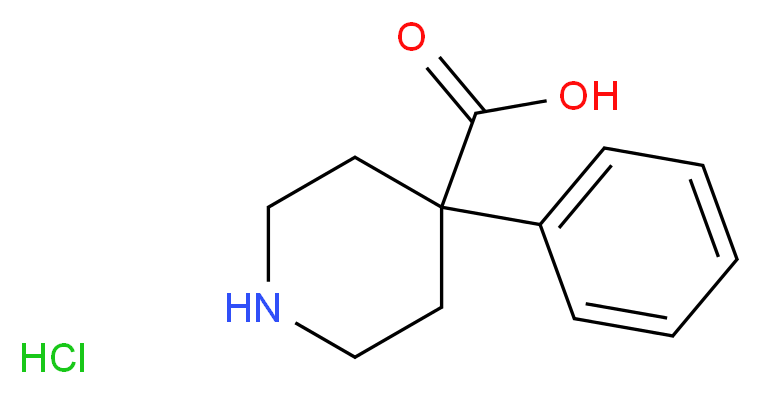 4-Phenylpiperidine-4-carboxylic acid hydrochloride_Molecular_structure_CAS_53484-76-7)