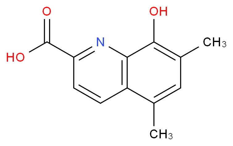 8-hydroxy-5,7-dimethylquinoline-2-carboxylic acid_Molecular_structure_CAS_66556-23-8)