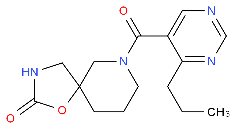 7-[(4-propyl-5-pyrimidinyl)carbonyl]-1-oxa-3,7-diazaspiro[4.5]decan-2-one_Molecular_structure_CAS_)