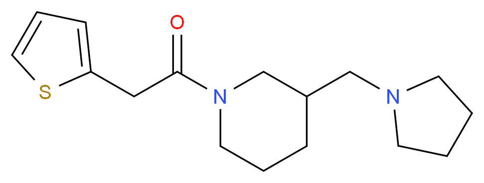 3-(1-pyrrolidinylmethyl)-1-(2-thienylacetyl)piperidine_Molecular_structure_CAS_)