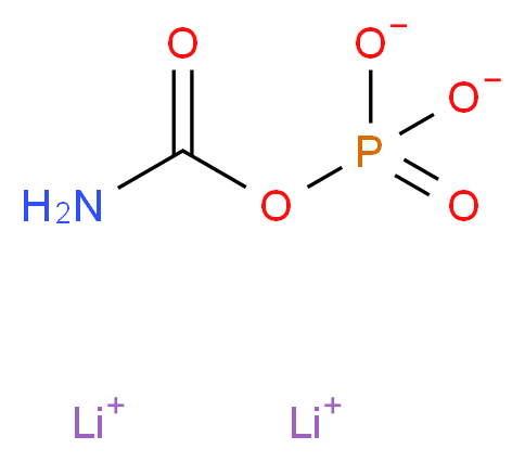 Lithium carbamoylphosphate dibasic hydrate_Molecular_structure_CAS_1866-68-8(anhydrous))