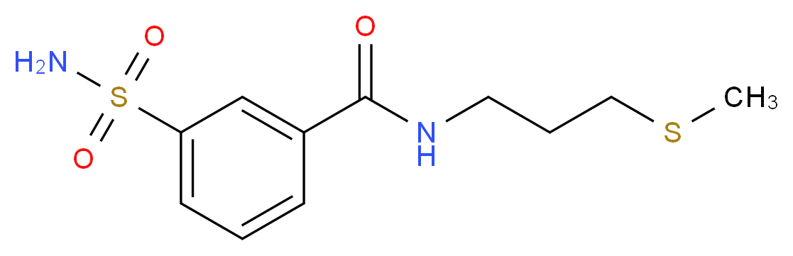 3-(aminosulfonyl)-N-[3-(methylthio)propyl]benzamide_Molecular_structure_CAS_)