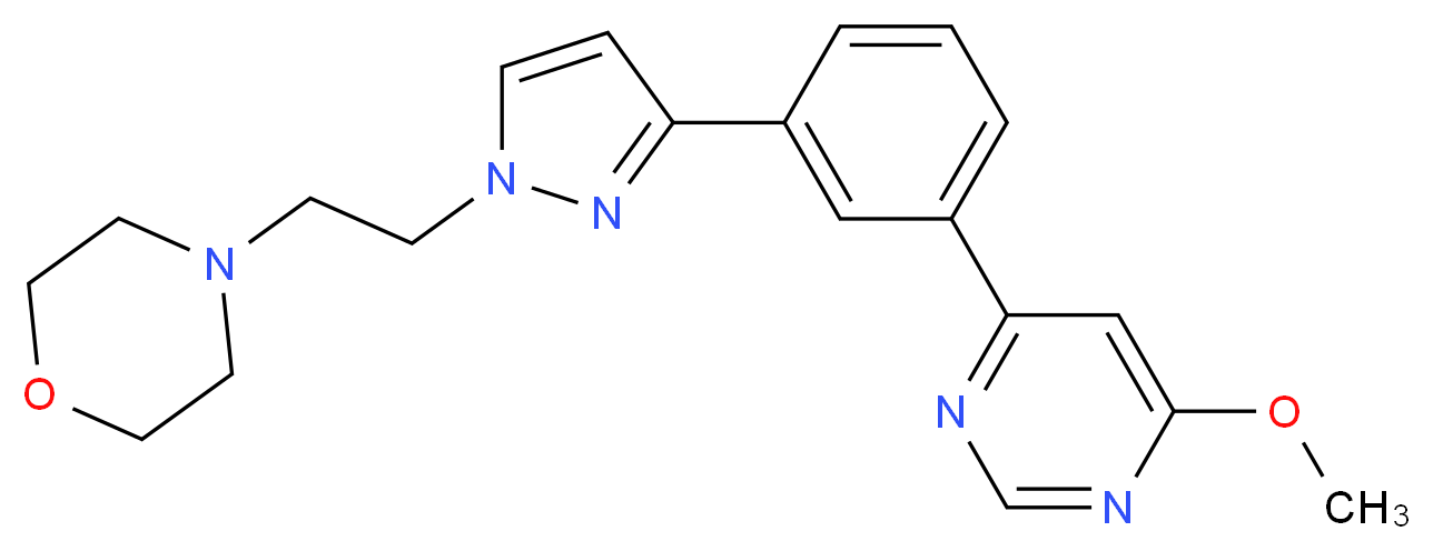 4-(2-{3-[3-(6-methoxy-4-pyrimidinyl)phenyl]-1H-pyrazol-1-yl}ethyl)morpholine_Molecular_structure_CAS_)