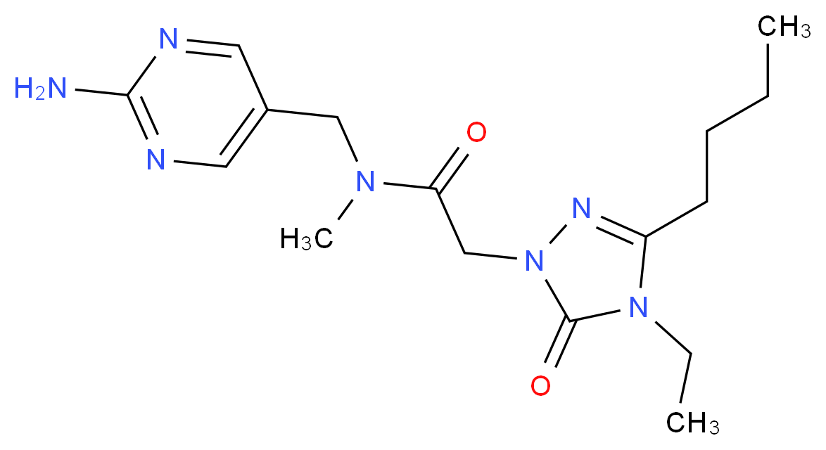 N-[(2-amino-5-pyrimidinyl)methyl]-2-(3-butyl-4-ethyl-5-oxo-4,5-dihydro-1H-1,2,4-triazol-1-yl)-N-methylacetamide_Molecular_structure_CAS_)