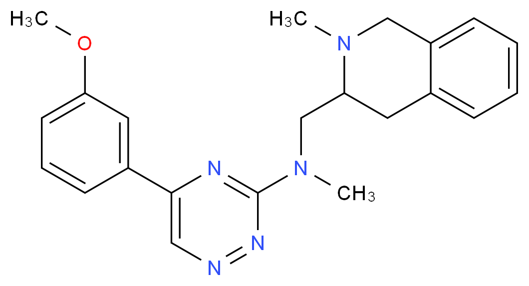 5-(3-methoxyphenyl)-N-methyl-N-[(2-methyl-1,2,3,4-tetrahydro-3-isoquinolinyl)methyl]-1,2,4-triazin-3-amine_Molecular_structure_CAS_)
