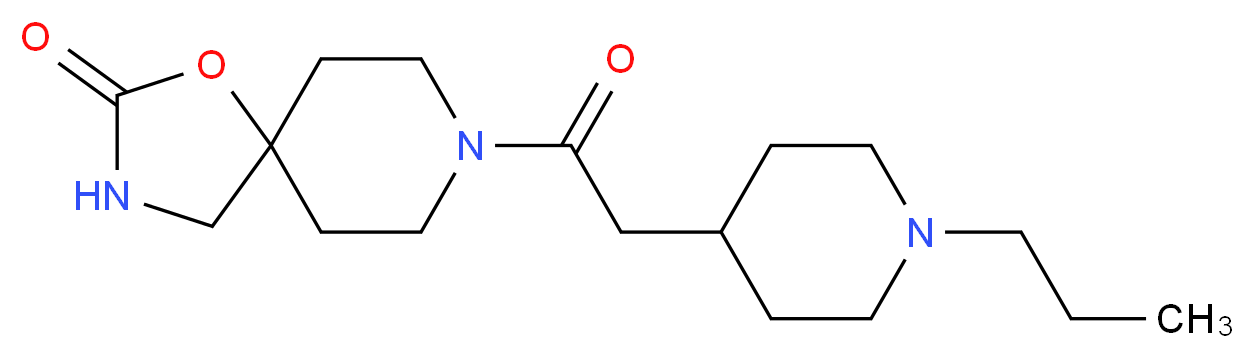 8-[(1-propylpiperidin-4-yl)acetyl]-1-oxa-3,8-diazaspiro[4.5]decan-2-one_Molecular_structure_CAS_)