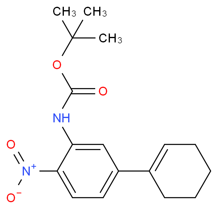 5-(Cyclohex-1-en-1-yl)-2-nitroaniline, N-BOC protected_Molecular_structure_CAS_)