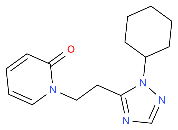 1-[2-(1-cyclohexyl-1H-1,2,4-triazol-5-yl)ethyl]pyridin-2(1H)-one_Molecular_structure_CAS_)