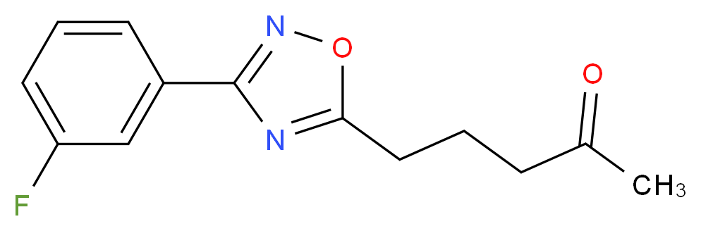 5-[3-(3-fluorophenyl)-1,2,4-oxadiazol-5-yl]-2-pentanone_Molecular_structure_CAS_)