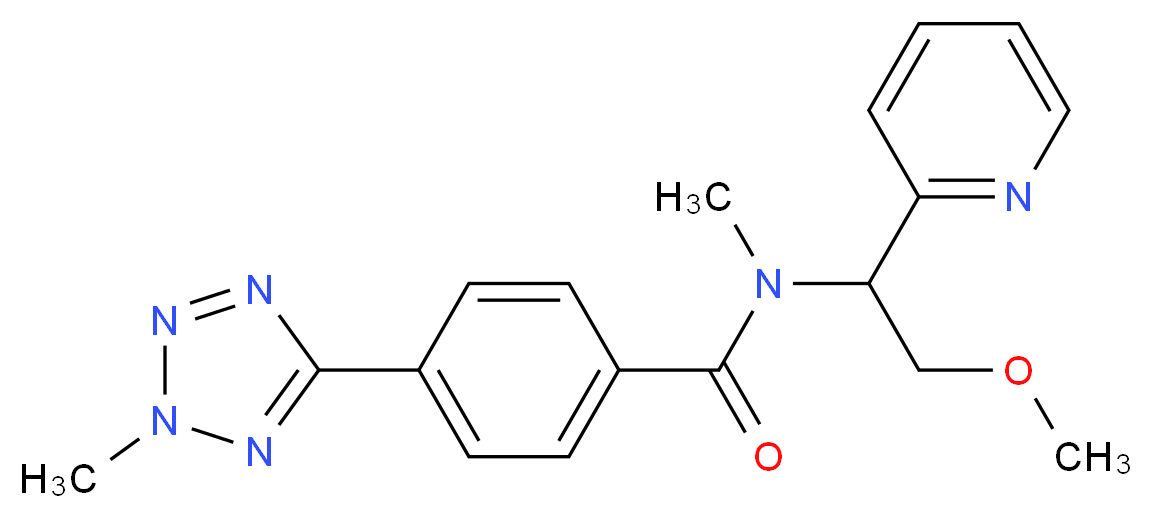 N-(2-methoxy-1-pyridin-2-ylethyl)-N-methyl-4-(2-methyl-2H-tetrazol-5-yl)benzamide_Molecular_structure_CAS_)