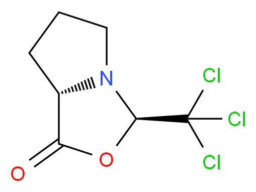 (3R-cis)-Tetrahydro-3-trichloromethyl-1H,3H-pyrrolo[1,2-c]oxazol-1-one_Molecular_structure_CAS_97538-67-5)