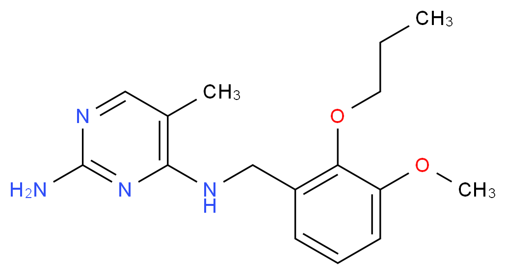 N~4~-(3-methoxy-2-propoxybenzyl)-5-methylpyrimidine-2,4-diamine_Molecular_structure_CAS_)