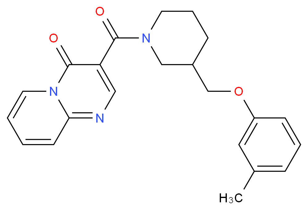 3-({3-[(3-methylphenoxy)methyl]-1-piperidinyl}carbonyl)-4H-pyrido[1,2-a]pyrimidin-4-one_Molecular_structure_CAS_)