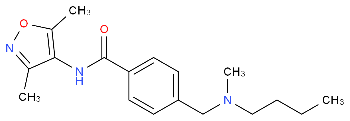 4-{[butyl(methyl)amino]methyl}-N-(3,5-dimethylisoxazol-4-yl)benzamide_Molecular_structure_CAS_)