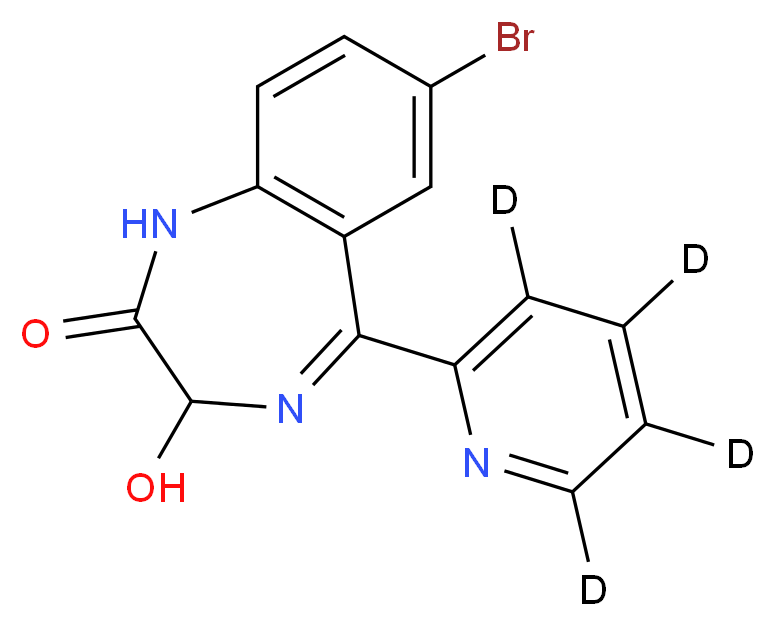 3-Hydroxy Bromazepam-d4_Molecular_structure_CAS_)