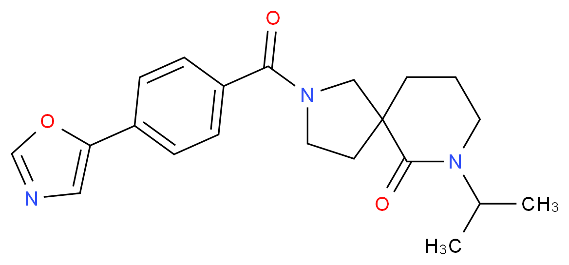 7-isopropyl-2-[4-(1,3-oxazol-5-yl)benzoyl]-2,7-diazaspiro[4.5]decan-6-one_Molecular_structure_CAS_)