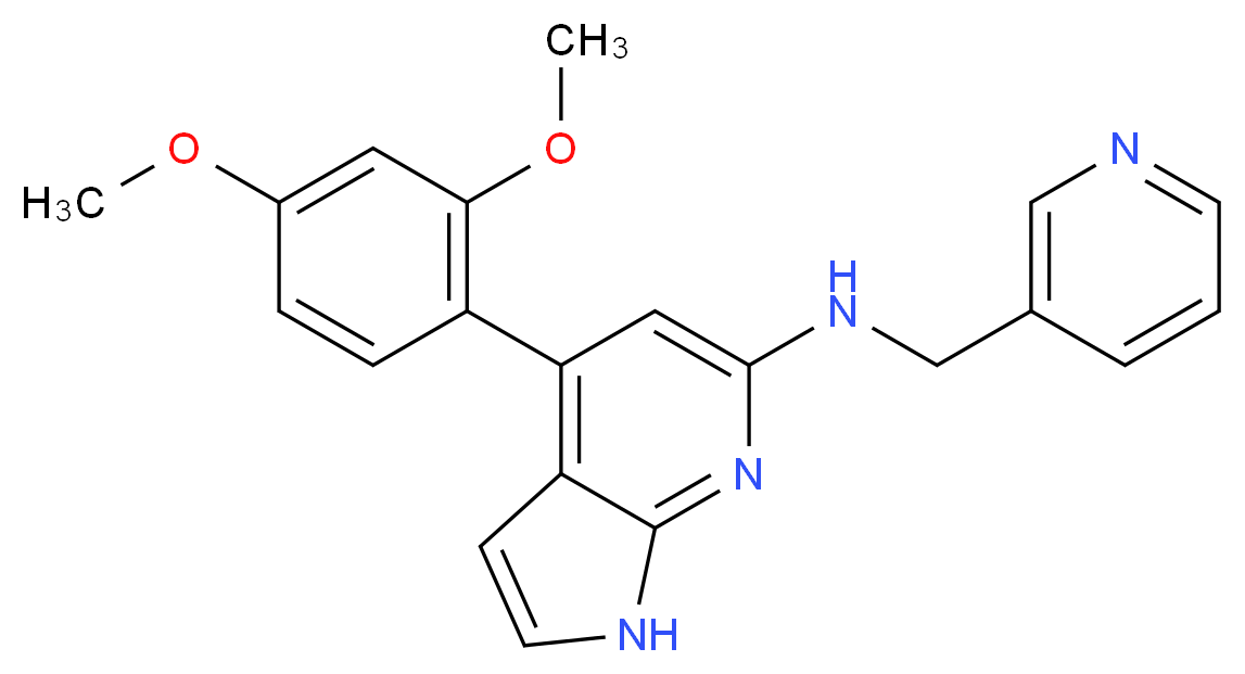 4-(2,4-dimethoxyphenyl)-N-(pyridin-3-ylmethyl)-1H-pyrrolo[2,3-b]pyridin-6-amine_Molecular_structure_CAS_)